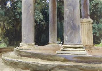 Vue entre les colonnes d